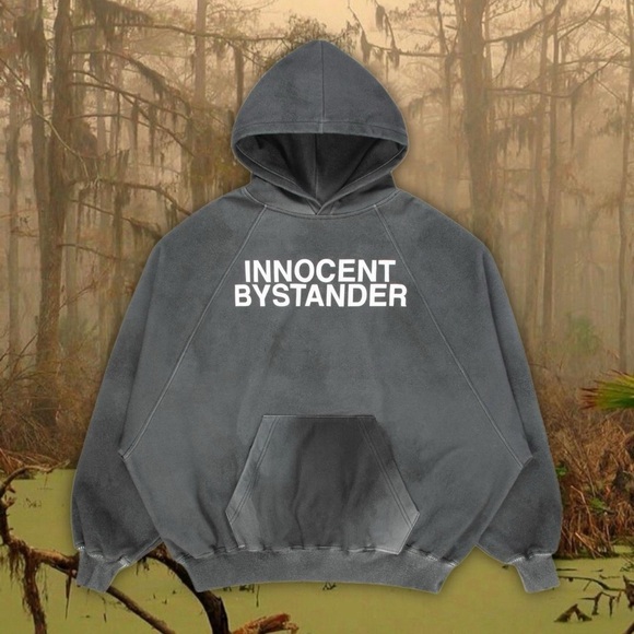 praying Innocent Bystander Hoodie Grey oversized cozy designer sweater deadstock - Picture 9 of 10
